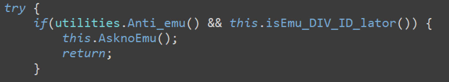 Another code snippet for emulator detection